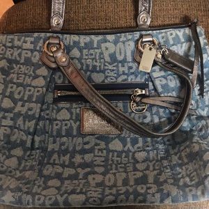 Denim baby blue shoulder bag